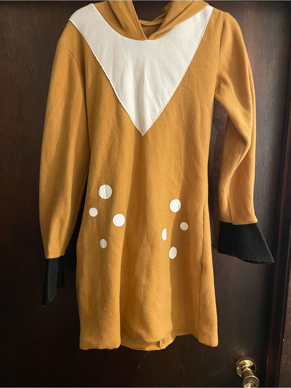 Wonderland Brand Women's size Medium Cozy Fawn Fleece Hooded Dress Costume